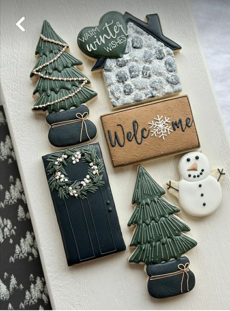 Charming Winter-Themed Festive Cookies for Holiday Celebrations.