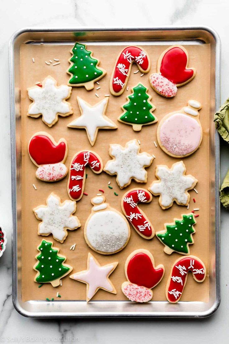 Vibrant Holiday Cookies: Festive Shapes Adorned with Colorful Icing