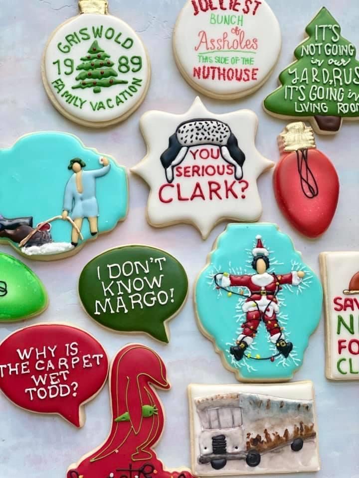 Whimsical Festive Cookies: Colorful Icing and Playful Designs for Holiday Celebrations.