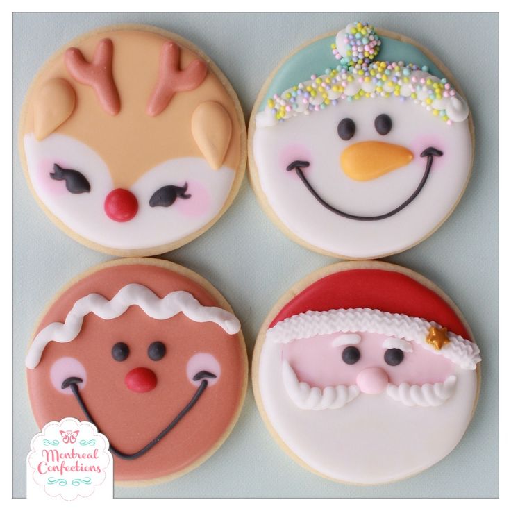 Festively Decorated Holiday Cookies with Playful Character Designs