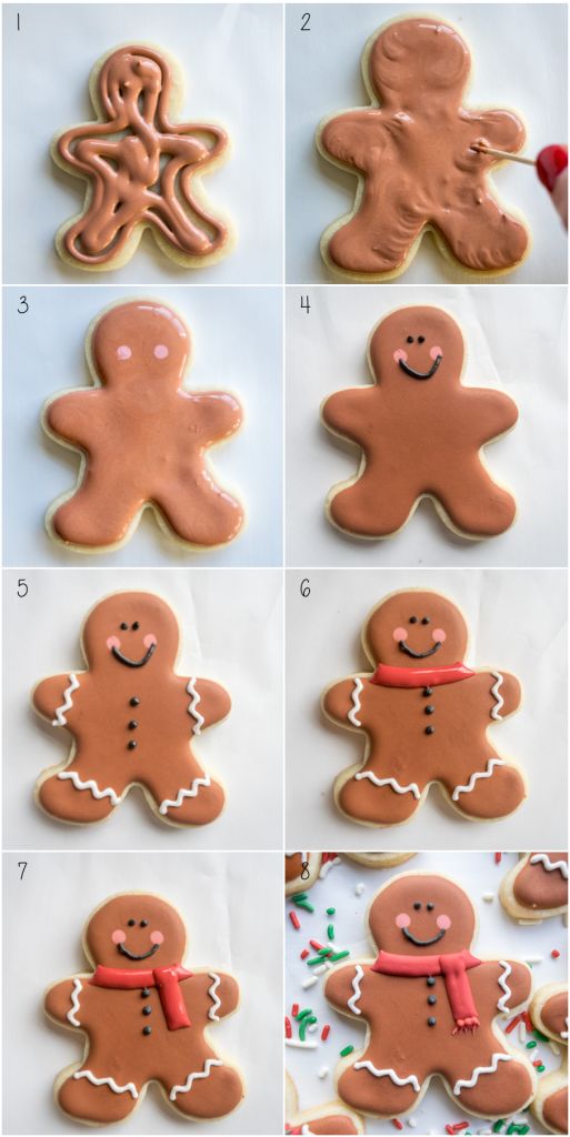 Charming Gingerbread Cookies: From Simple Brown Glaze to Festive Details for Holiday Cheer.