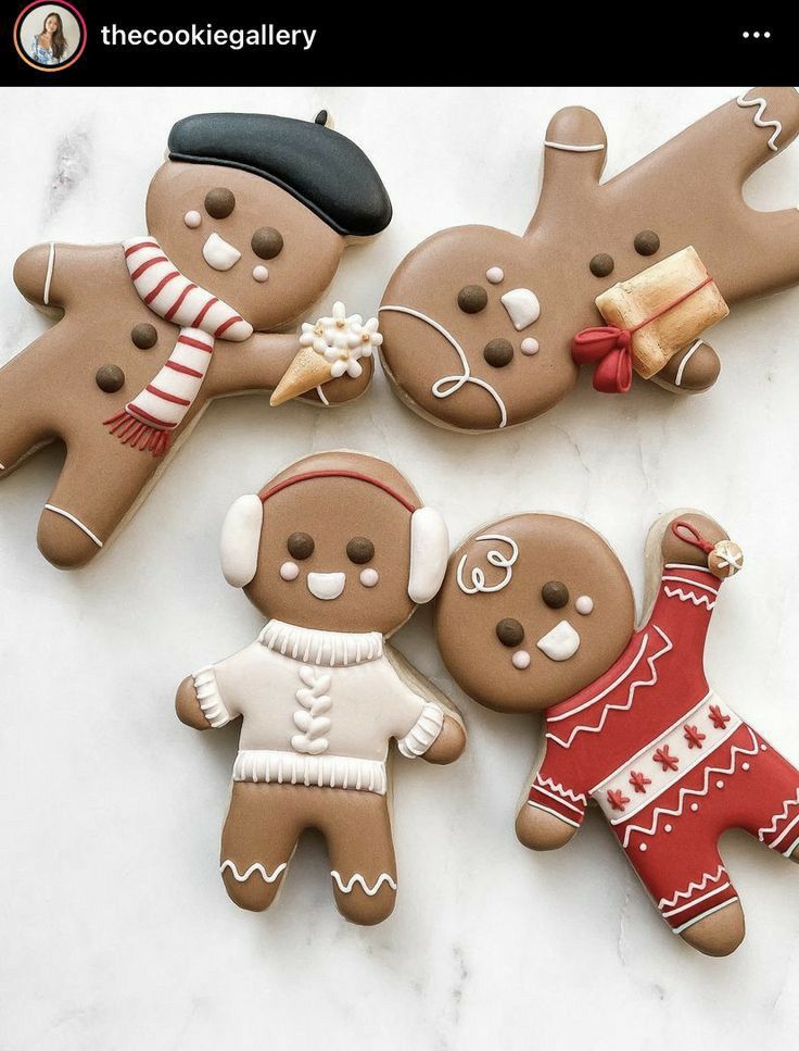 Festively Adorned Gingerbread Cookies Bring Holiday Cheer.