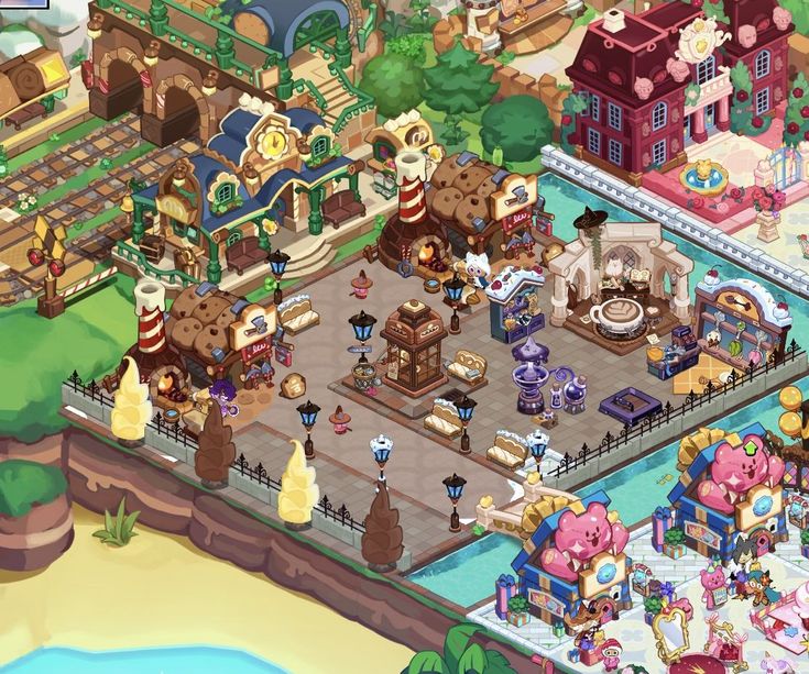 Charming Town Square: A Vibrant Hub of Whimsical Designs and Scenic Beach Views.