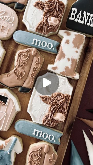 Cowboy-Inspired Cookies: Rustic Designs with Playful Icing for Festive Celebrations.