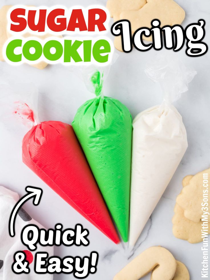 Colorful Icing Pouches for Festive Sugar Cookie Decorating