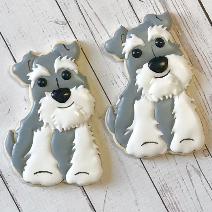 Charming Schnauzer-Designed Dog-Shaped Cookies for Pet Lovers.