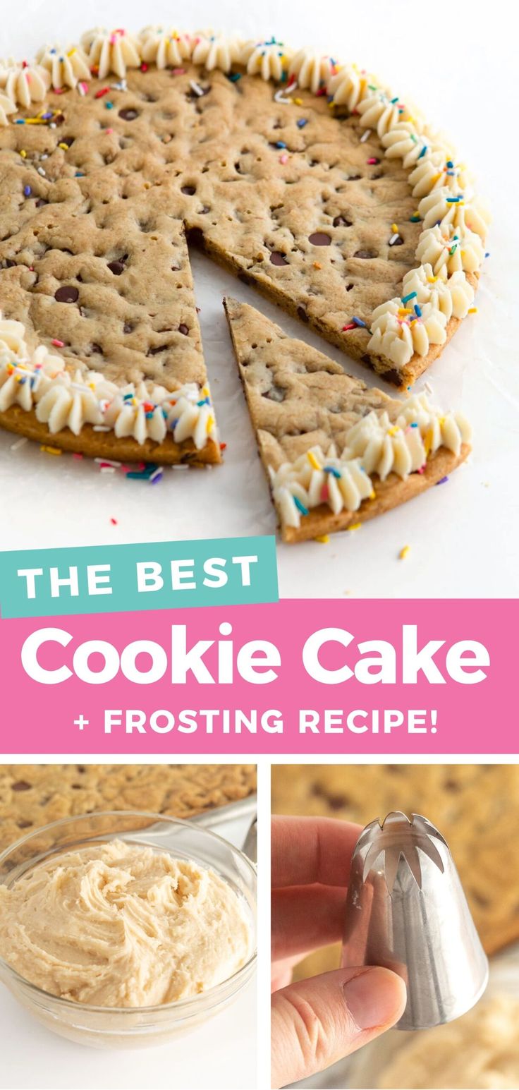 Irresistible Cookie Cake Topped with Creamy Frosting and Colorful Sprinkles for Celebrations