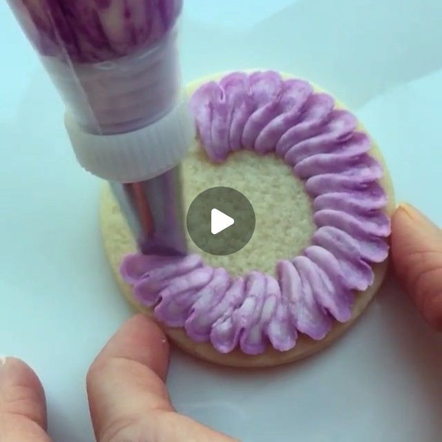 Intricate Floral Decorative Frosting Technique for Cookies and Nail Art