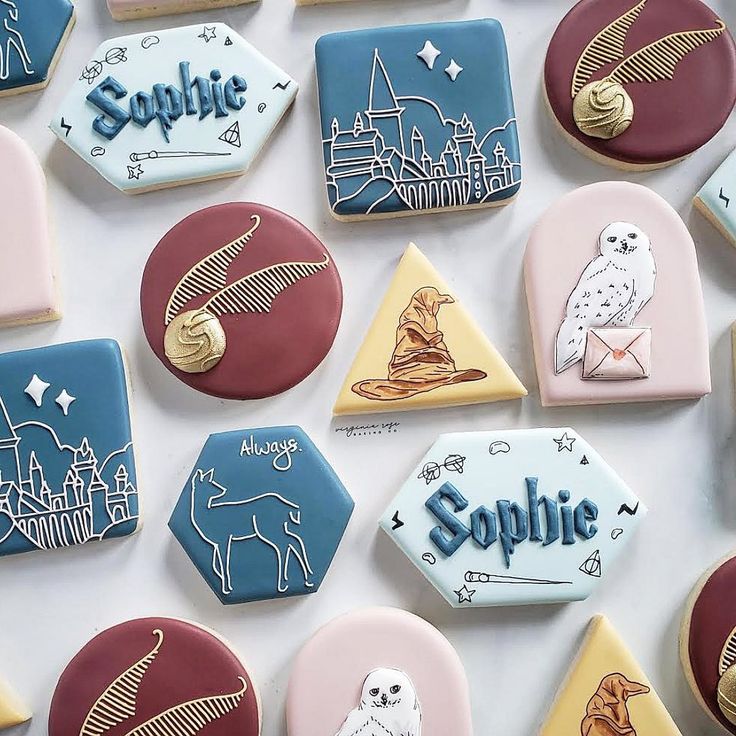 Whimsical Artistic Cookie Designs in Harmonious Colors Featuring Enchanting Themes.