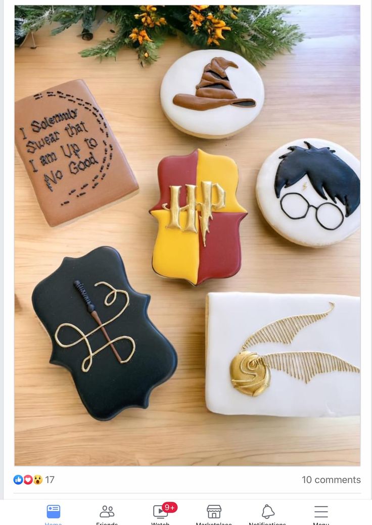 Intricately Designed Themed Cookies Inspired by the Wizarding World