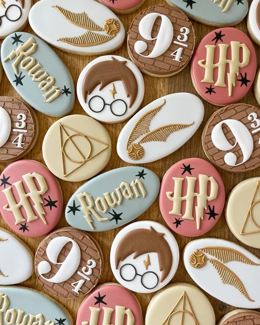 Magical Whimsical Cookie Designs with Nostalgic Themes and Vibrant Colors.