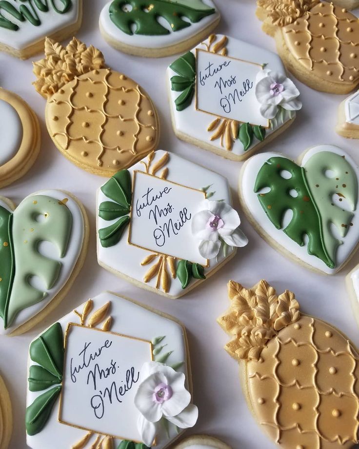 Tropical-Themed Decorative Cookies: Vibrant Pineapple Shapes for Celebrations