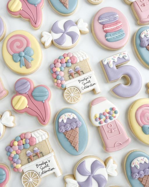 Whimsical Colorful Cookie Designs Bring Joyful Celebration Atmosphere.