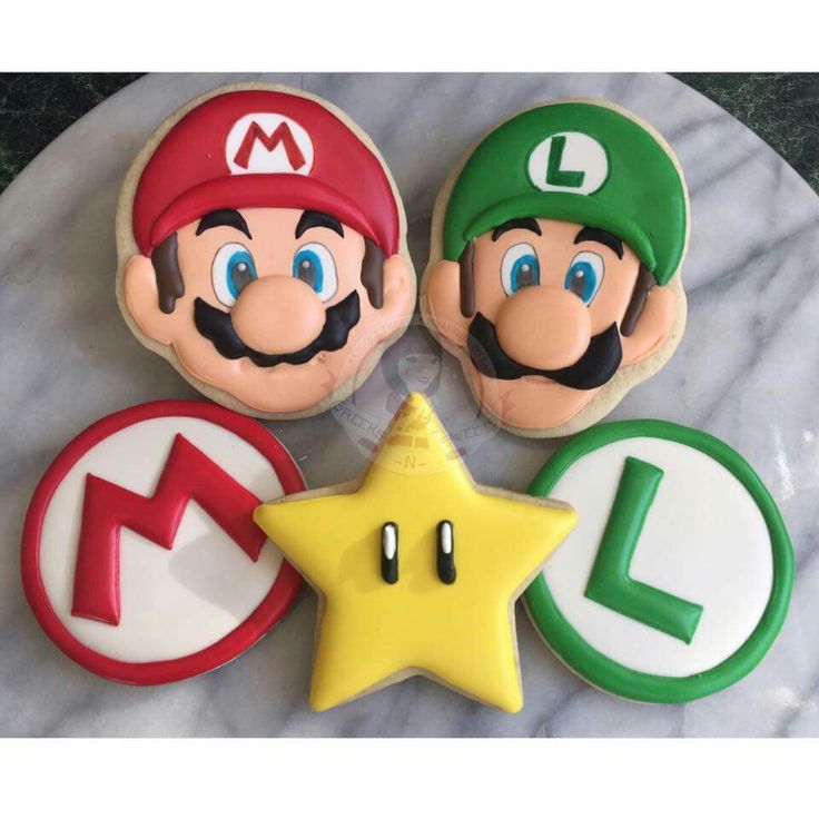 Playful Video Game Character Cookies with Whimsical Star Shapes for Celebratory Events.