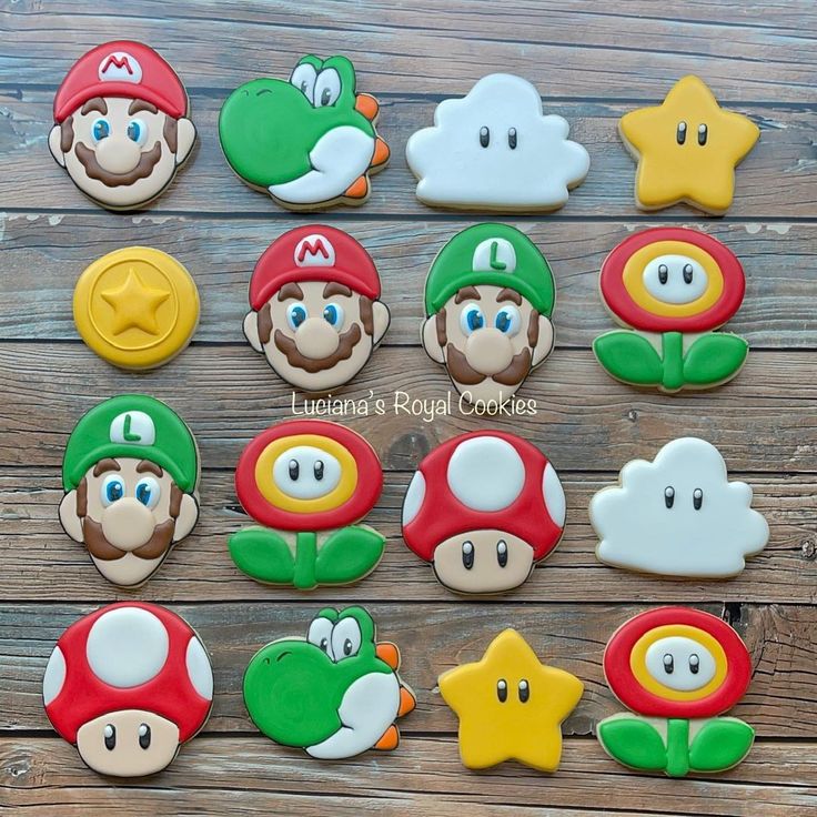 Whimsical Video Game-Inspired Cookie Designs for Nostalgic Celebrations.