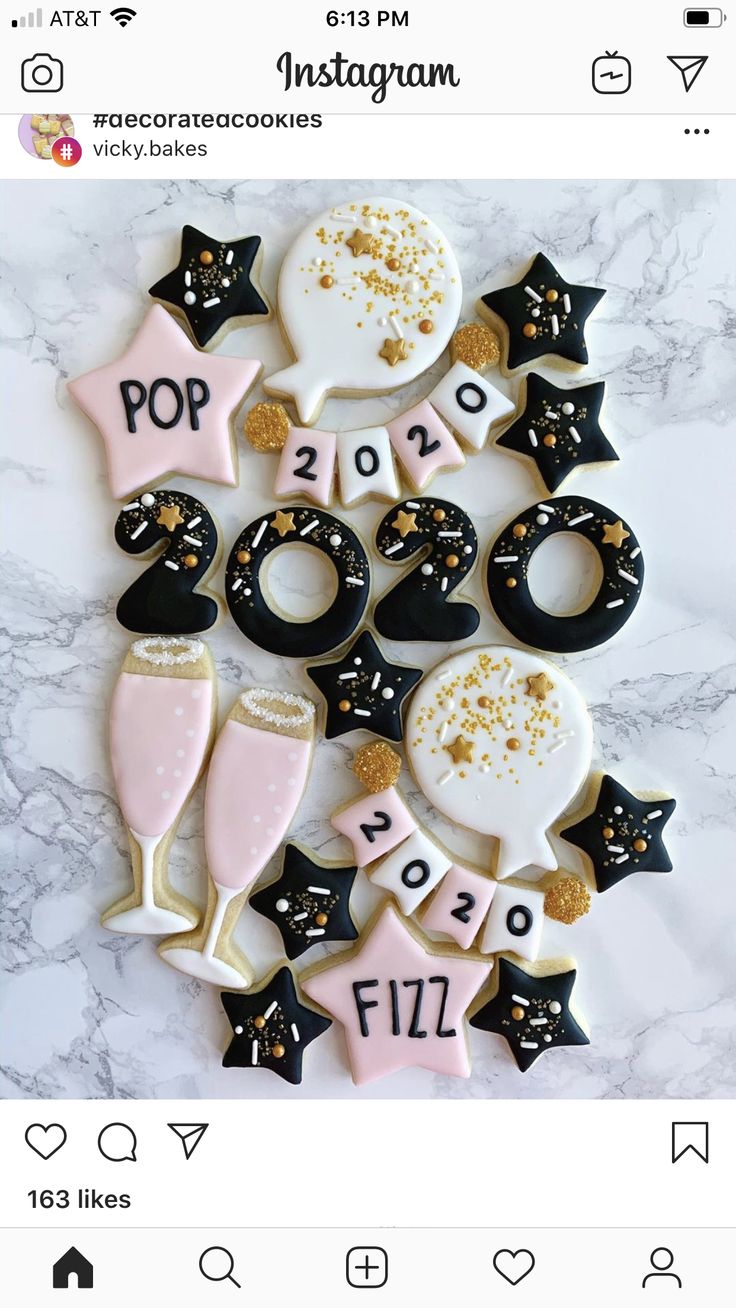 Vibrant Festive Cookie Arrangement with Star Shapes and Elegant Colors