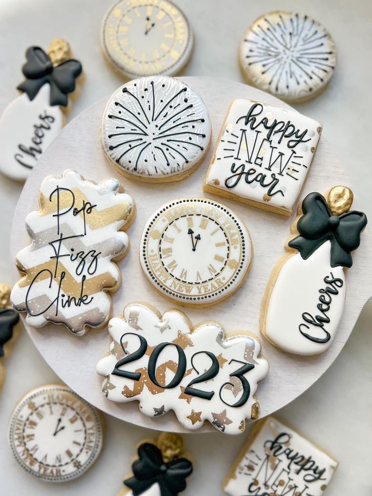 Elegant Colorful Cookie Designs for Festive Celebrations.