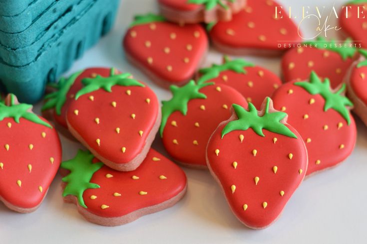 Playful Strawberry-Shaped Cookies Inspire Vibrant Nail Art Designs