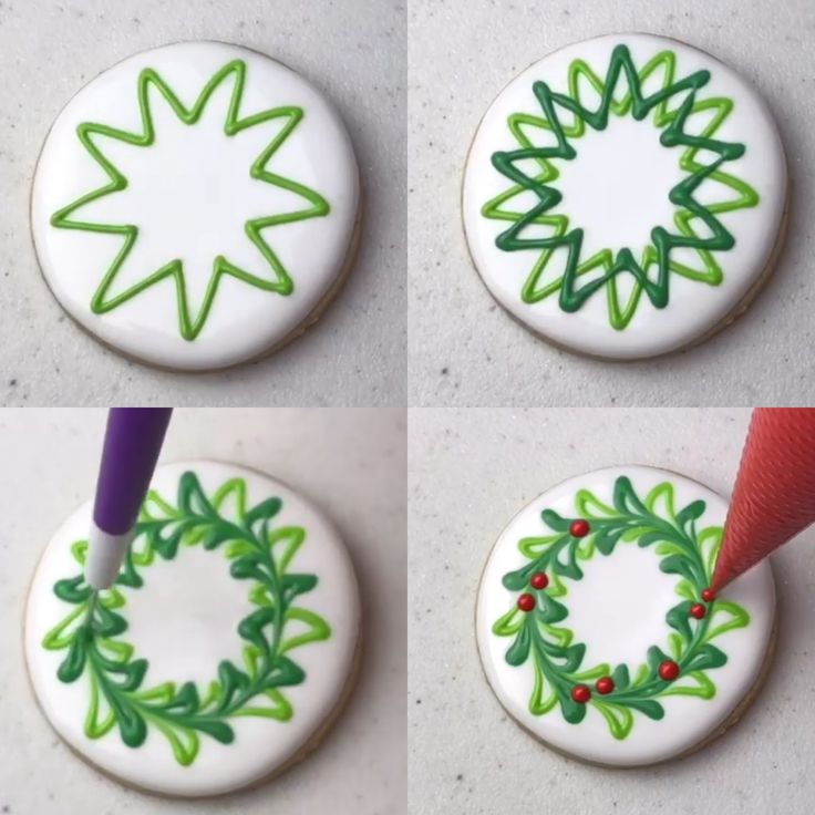 Seasonal Decorative Cookies: Star Motif to Festive Wreath Design.