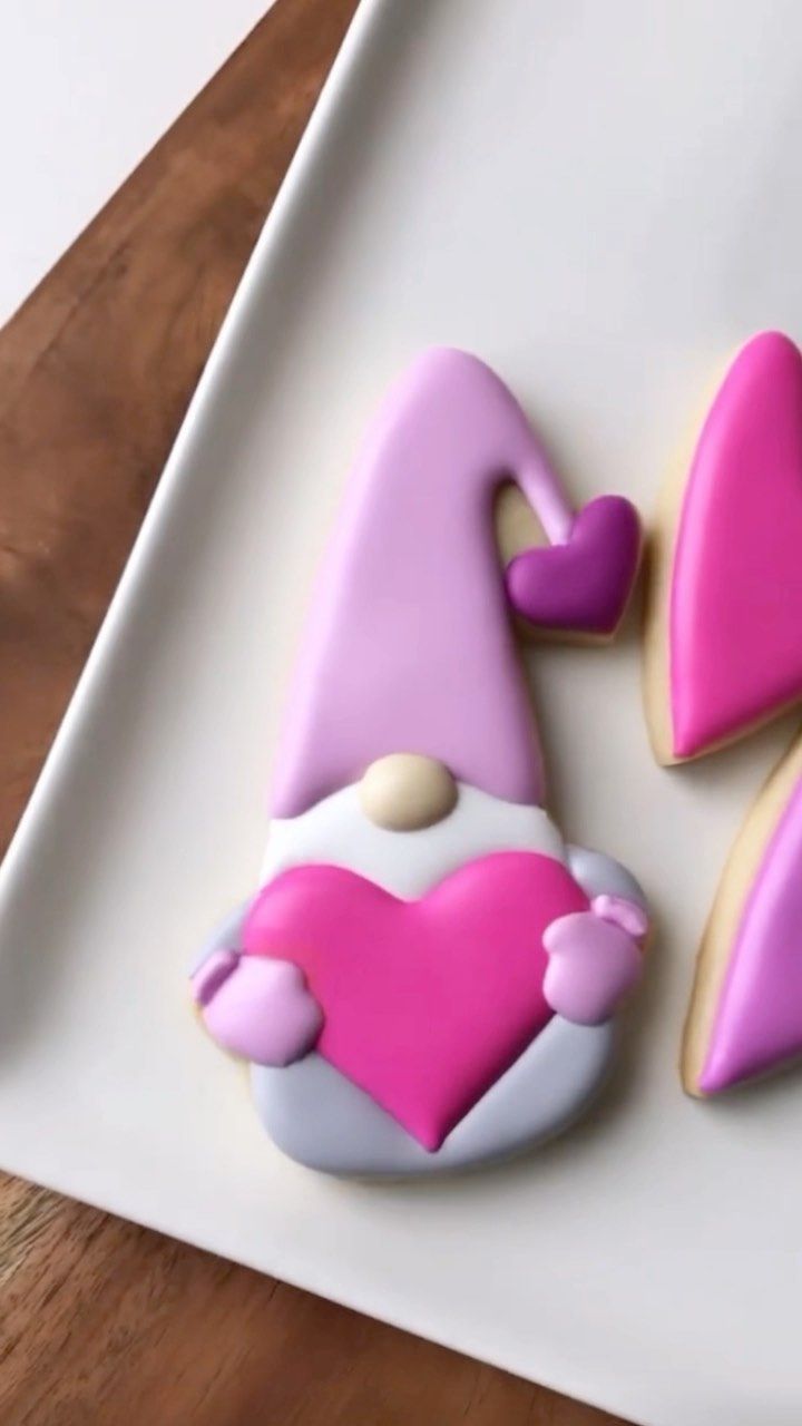 Whimsical Gnome Cookies Inspire Charming Pastel Nail Art Design.