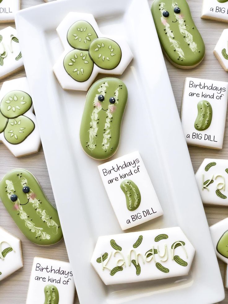 Charming Cucumber-Inspired Cookie Designs for Festive Celebrations