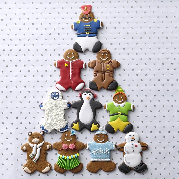 Cheerful Christmas Tree-Shaped Gingerbread Cookies Celebrate Holiday Joy with Colorful Icing Decor.