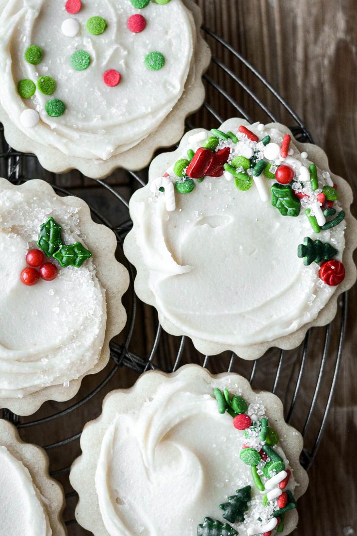 Festively Iced Decorative Cookies with Vibrant Holiday Colors and Cheerful Aesthetic.