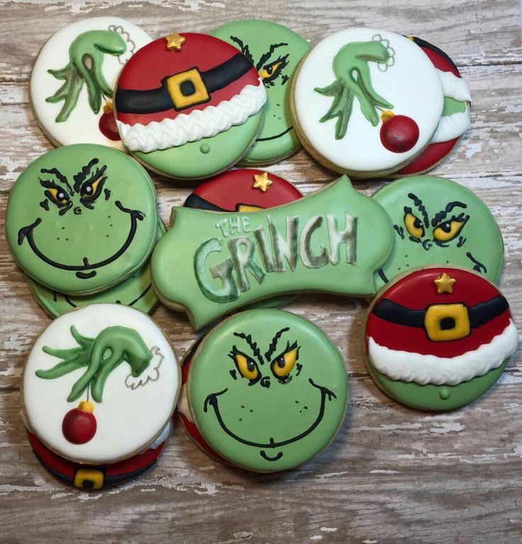 Whimsical Grinch-Themed Festive Cookie Designs for Cheerful Holiday Celebrations