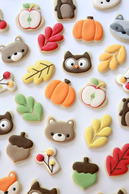 Delightful Themed Cookies with Adorable Animal and Seasonal Motifs.