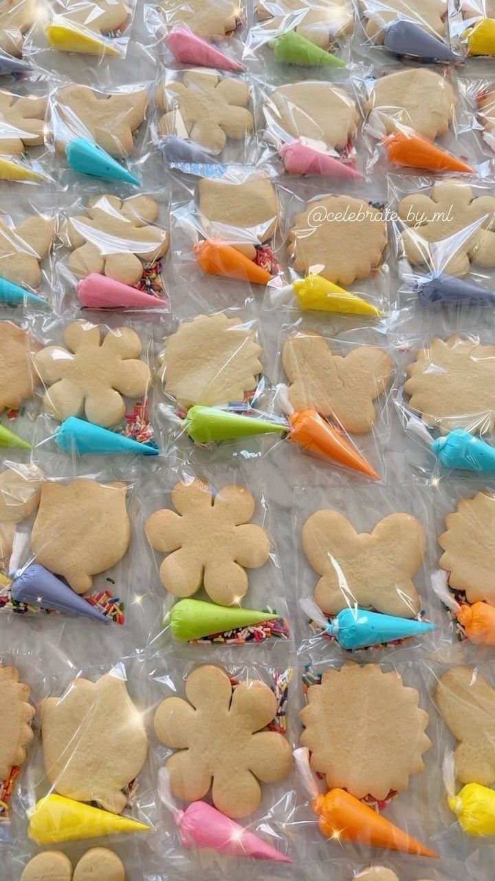 Vibrant Cookie Decorating Kit with Assorted Shapes and Icing for Festive Gatherings.