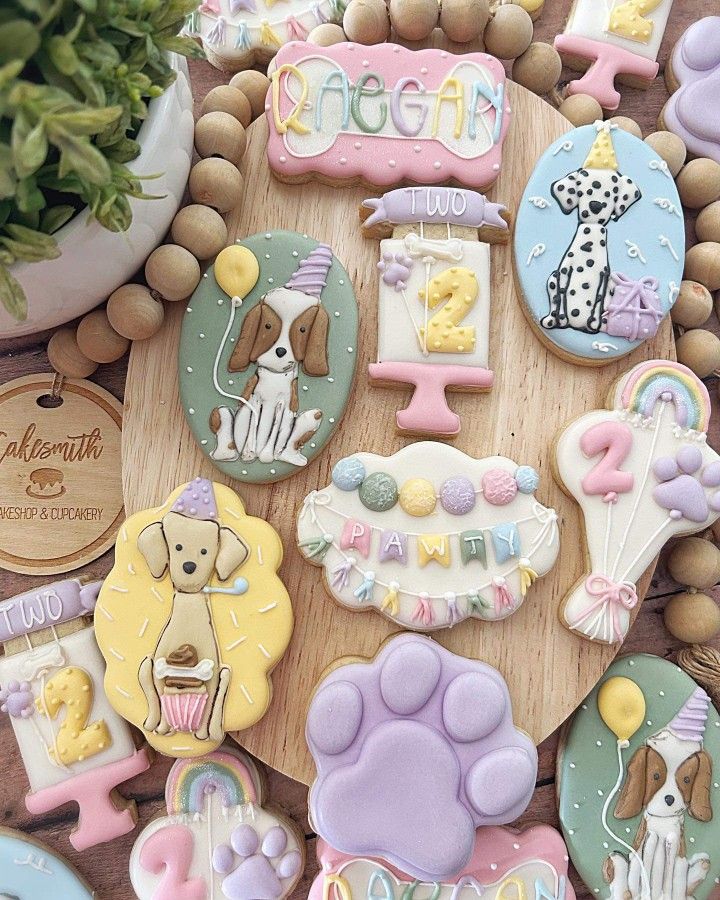 Whimsical Decorated Cookies: Festive Animal Designs for Special Occasions.