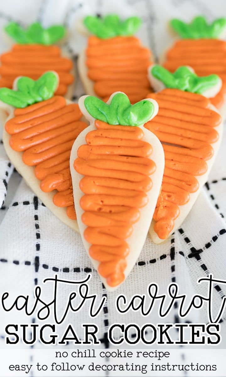 Playful Carrot-Shaped Sugar Cookies: Festive Treats for Easter Celebrations.