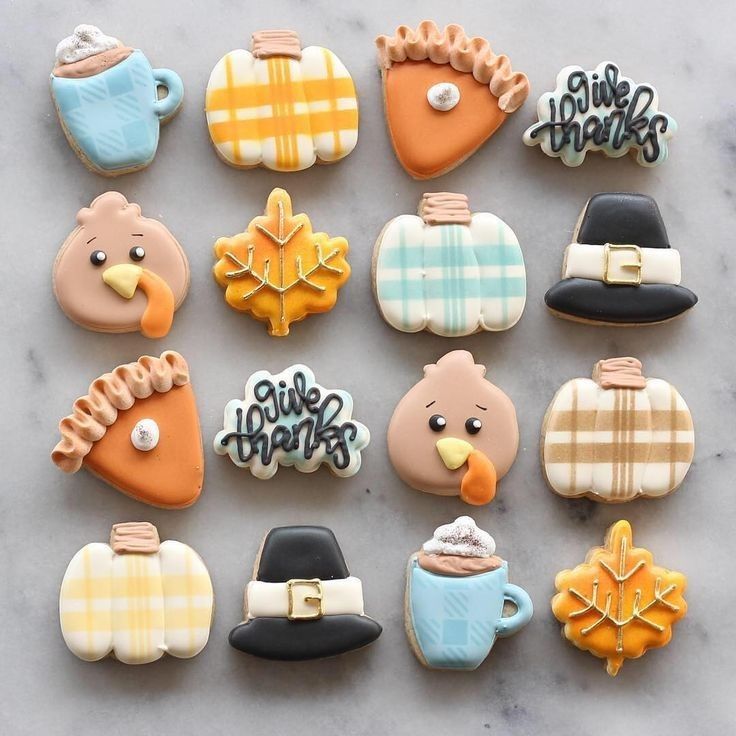 Delightful Fall-Inspired Decorated Cookies for Festive Celebrations.