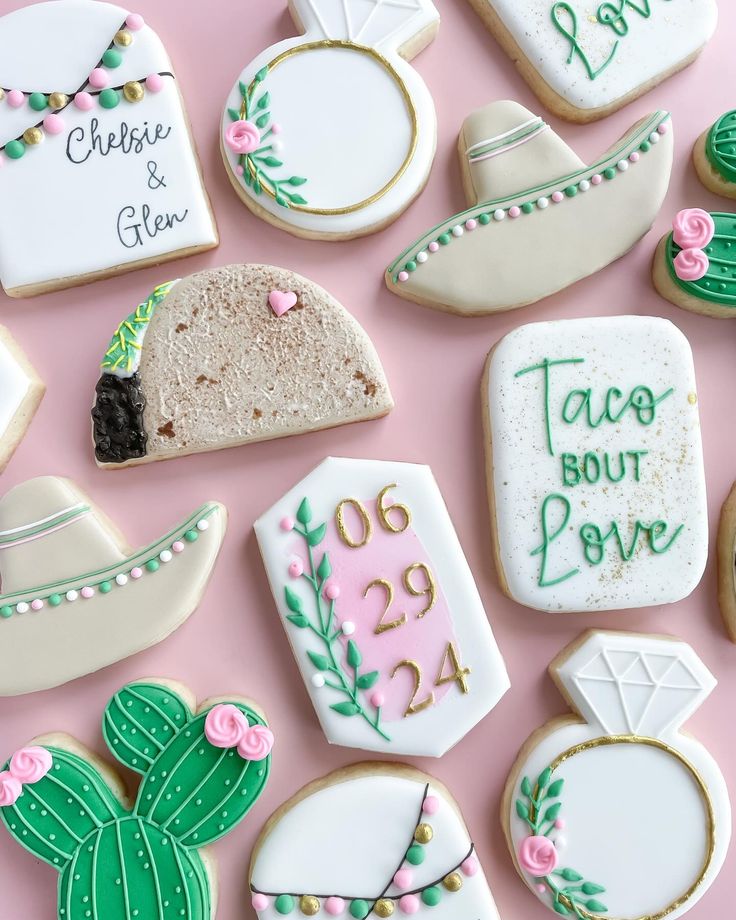 Artfully Arranged Colorful Cookies Celebrate Special Occasions with Playful Designs.