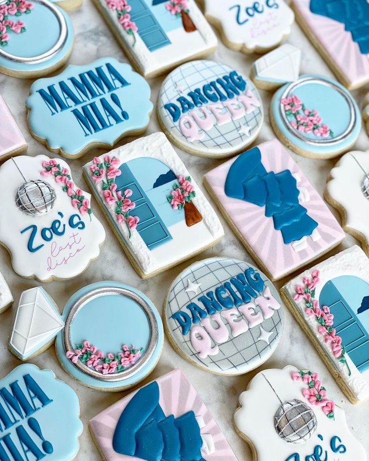 Vibrant Pastel Cookie Designs Enhance Celebratory Atmosphere for Special Occasions.