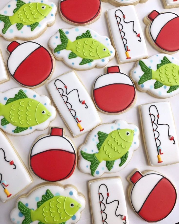 Vibrant Fishing-Themed Cookies: Whimsical Treats for Any Celebration