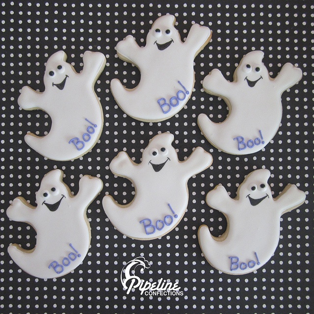 Ghost-shaped cookies: Whimsical treats for festive Halloween celebrations.