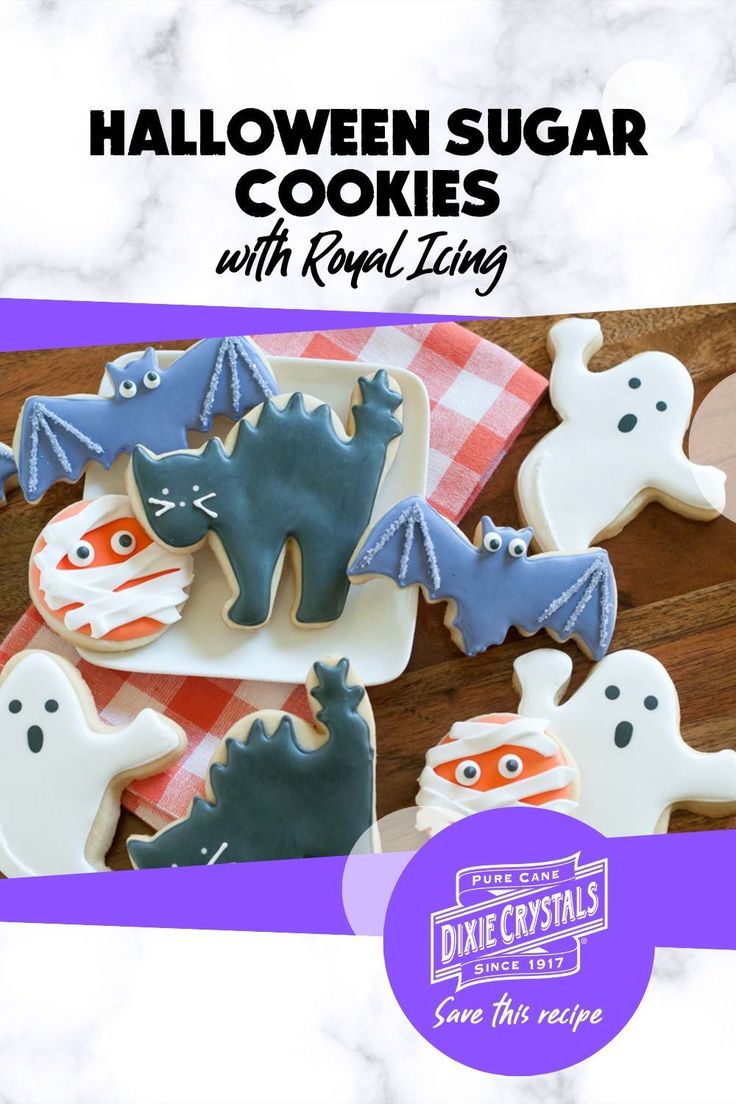 Whimsical Halloween Sugar Cookies with Vibrant Icing and Spooky Designs