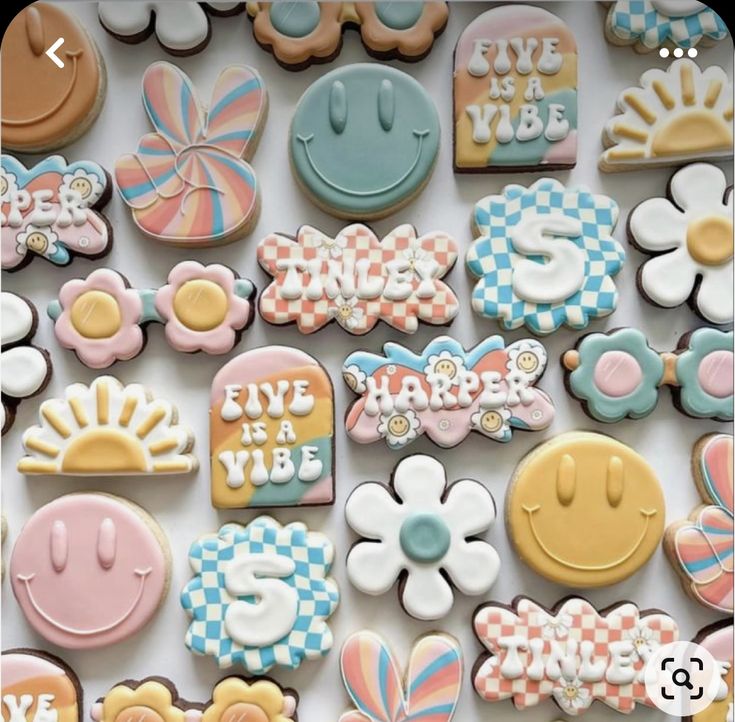 Vibrant Collection of Playful Decorated Cookies for Fun Celebrations