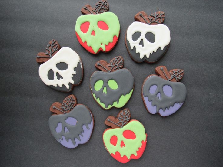 Halloween Apple Cookies Decorated