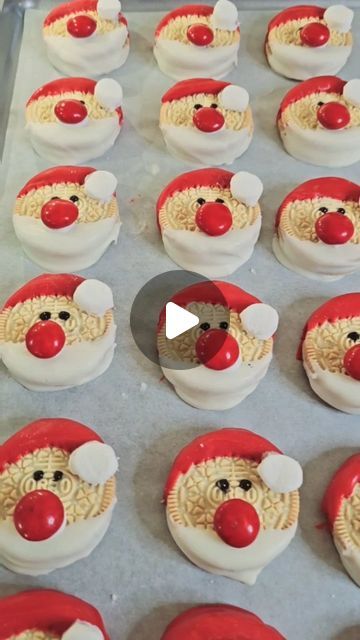 Delightful Santa-themed cookies: Festive treats for holiday cheer.