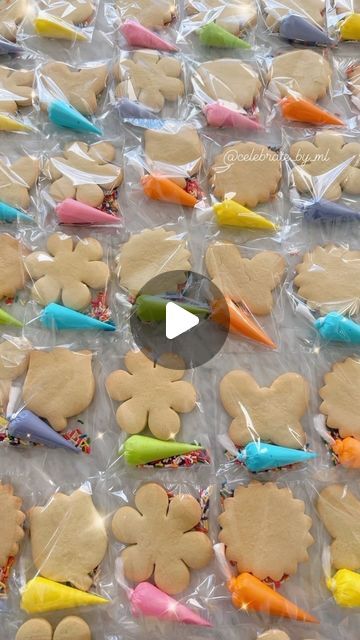 Playful Assortment of Colorful Iced Cookies Perfect for Celebrations.