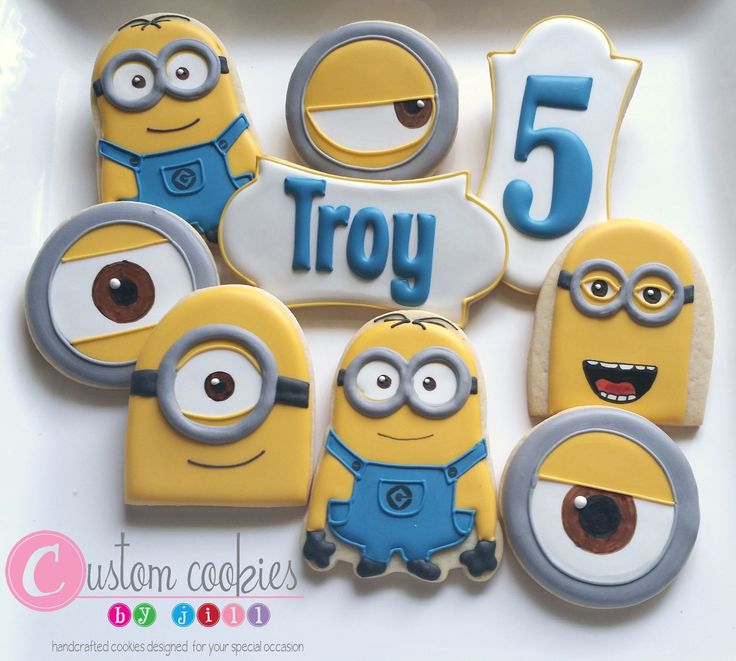 Whimsical Animated Character-Inspired Colorful Cookies with Playful Expressions and Detailed Icing for Celebrations