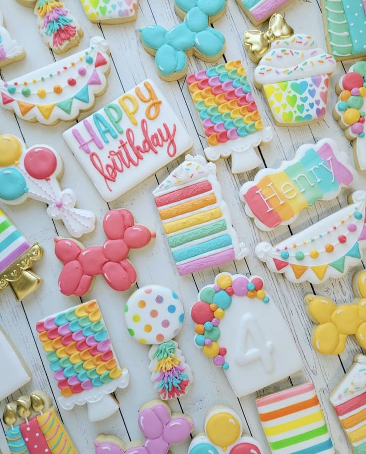 Vibrant Pastel Cookie Designs: Festive Celebrations with Whimsical Patterns