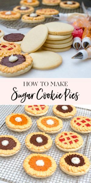 Festive Mini Pie-Inspired Sugar Cookies: A Creative and Playful Treat for Celebrations.