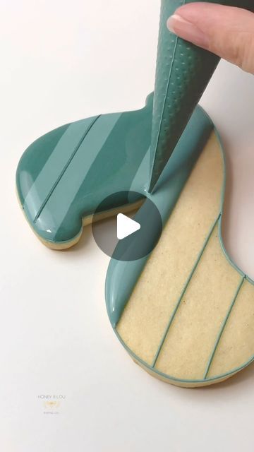 Whimsical Teal Iced Cookie Design Inspiring Creative Projects