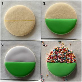 Vibrant Cookie Design: Fresh Green Icing and Playful Sprinkles for Festive Appeal.