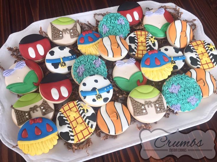 Delightful Colorful Cookies with Whimsical Designs for Themed Celebrations.