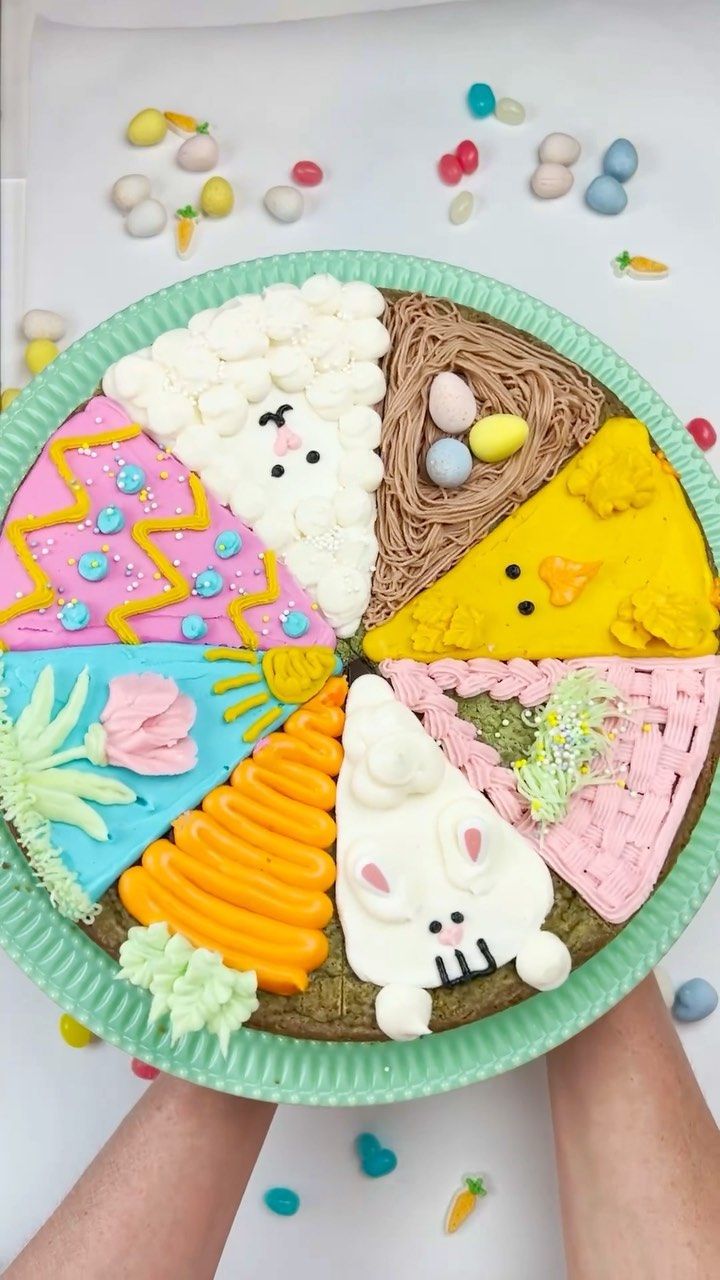 Vibrant Eight-Segment Dessert Platter: A Festive Centerpiece with Playful Themes and Colors.