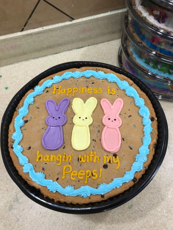 Playful Bunny-Shaped Colorful Cookie Cake: A Festive Centerpiece for Celebrations